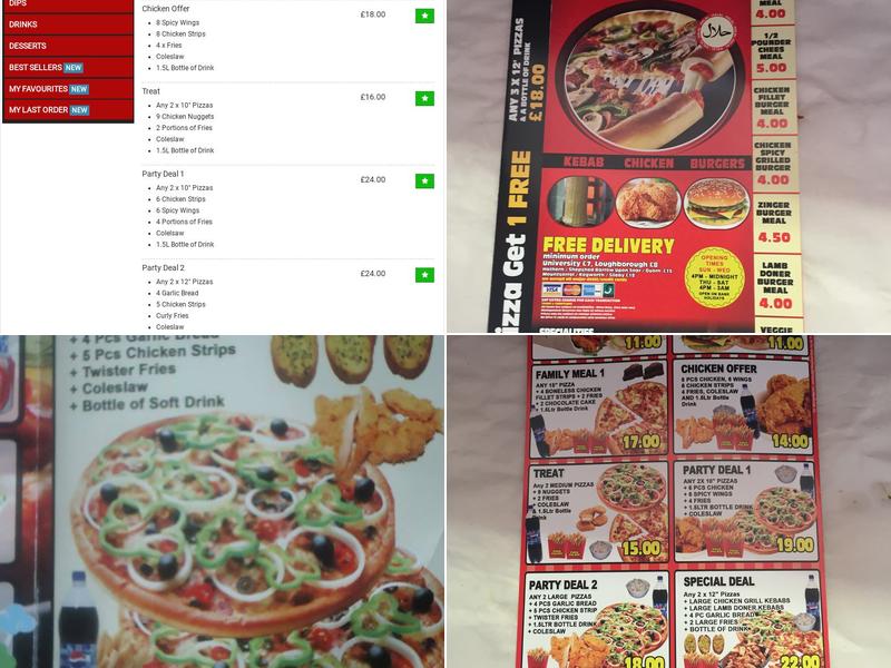 Pizza Palace (Loughborough) Menu