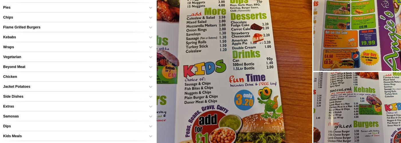 Angies Fish & Chips Menu