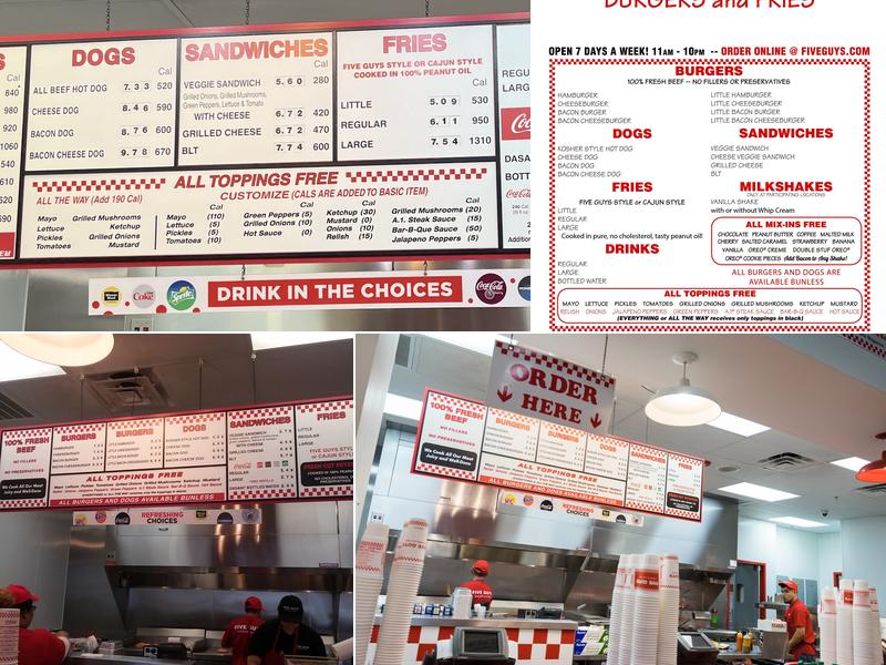 Five Guys Menu