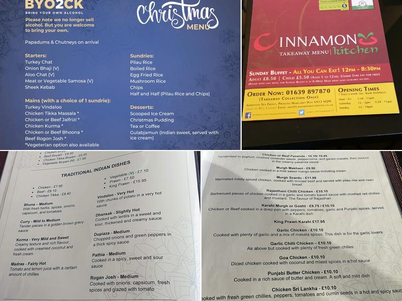 Cinnamon Kitchen Menu