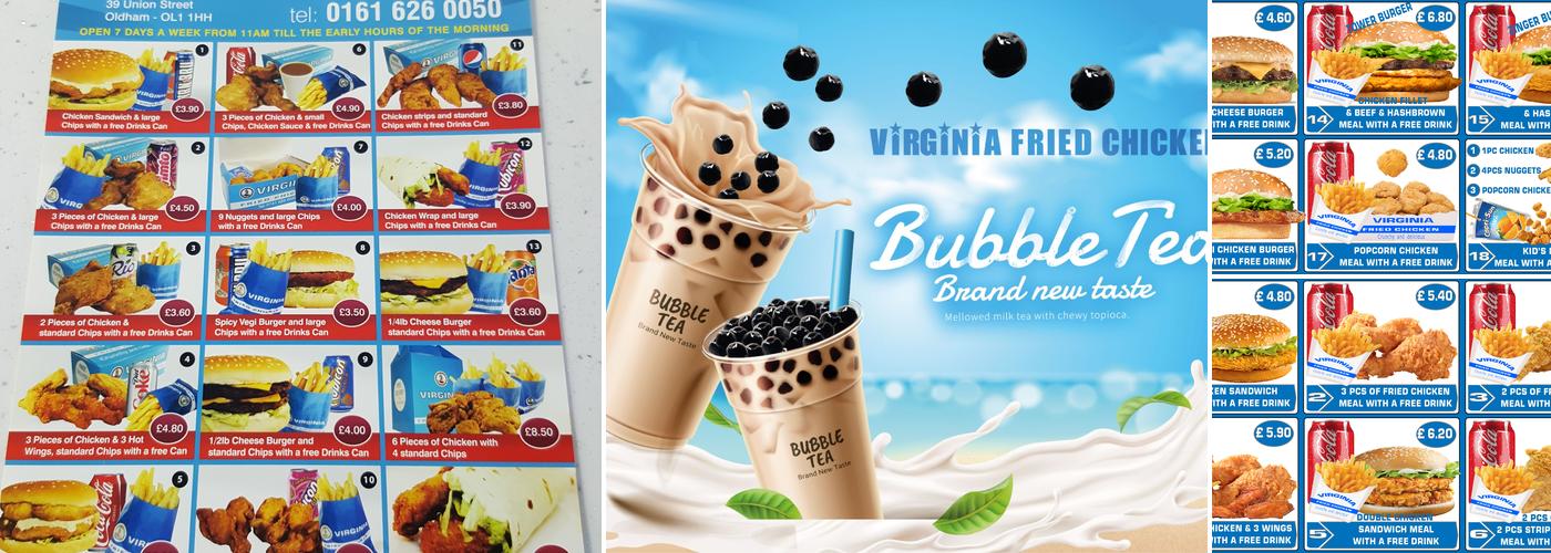 virginia fried chicken Menu