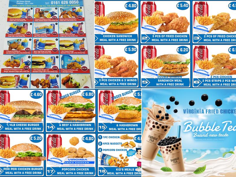 virginia fried chicken Menu