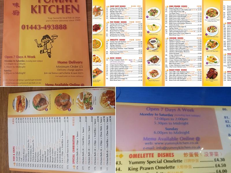 Yummy Kitchen Menu