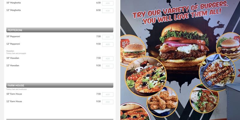 Choices Takeaway Menu
