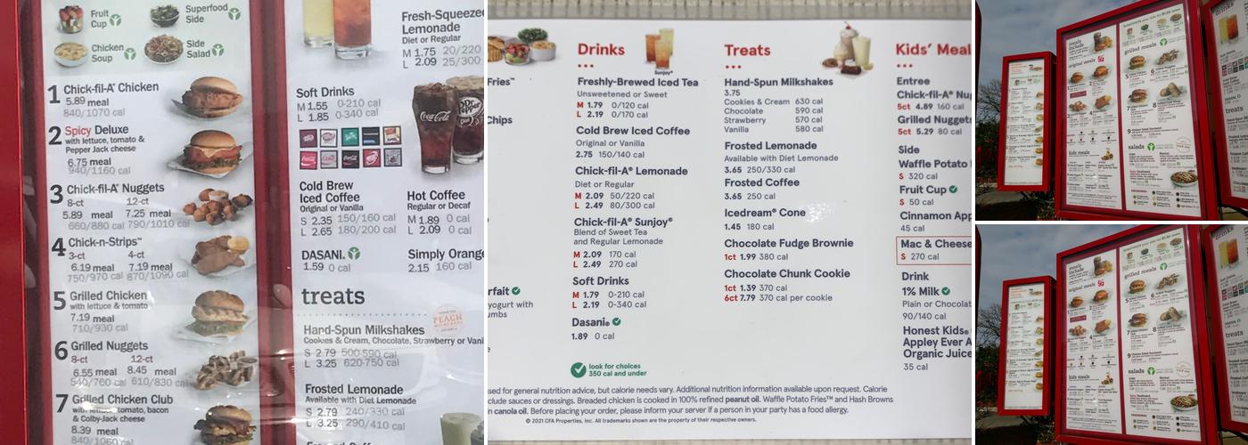 Chick-fil-A Menu
