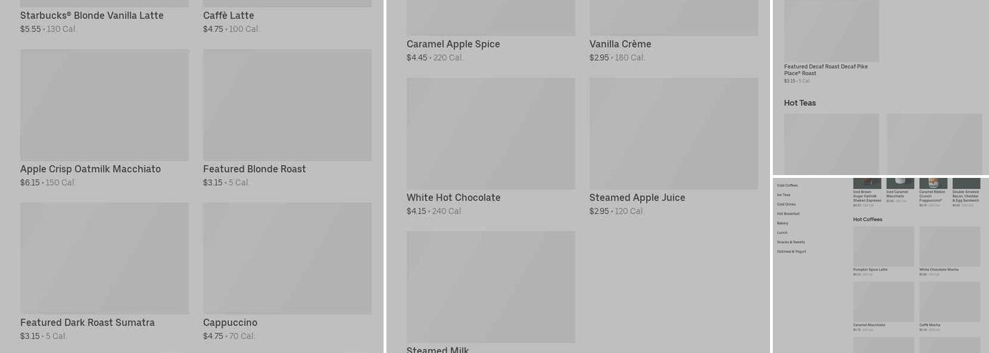 Starbucks Menu