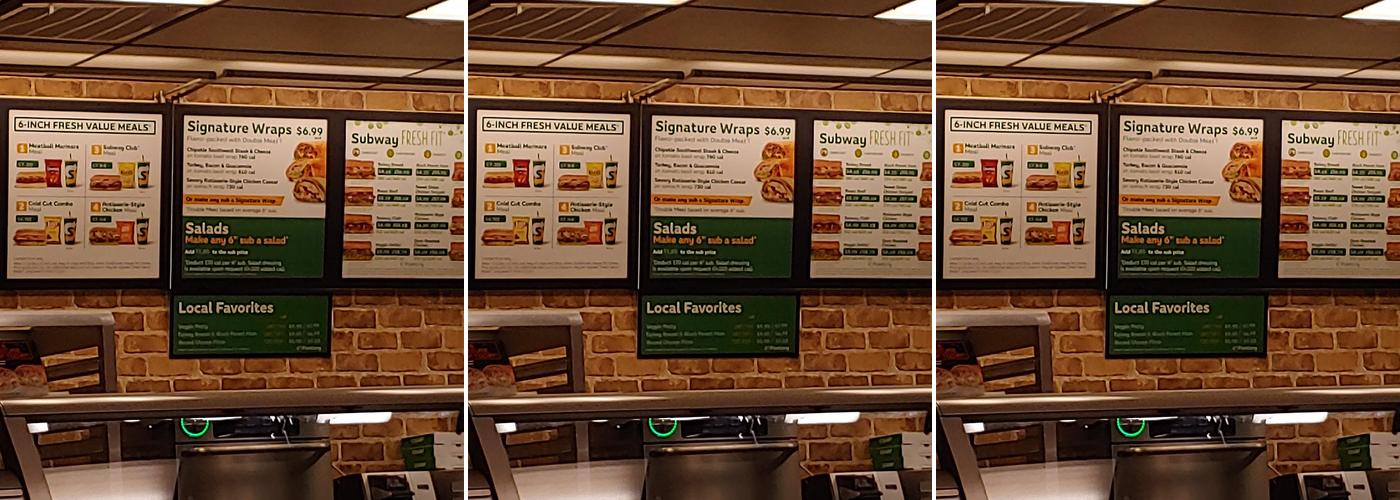 Subway Menu