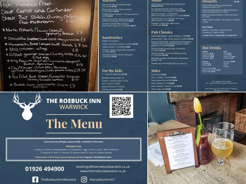 The Roebuck Inn Menu