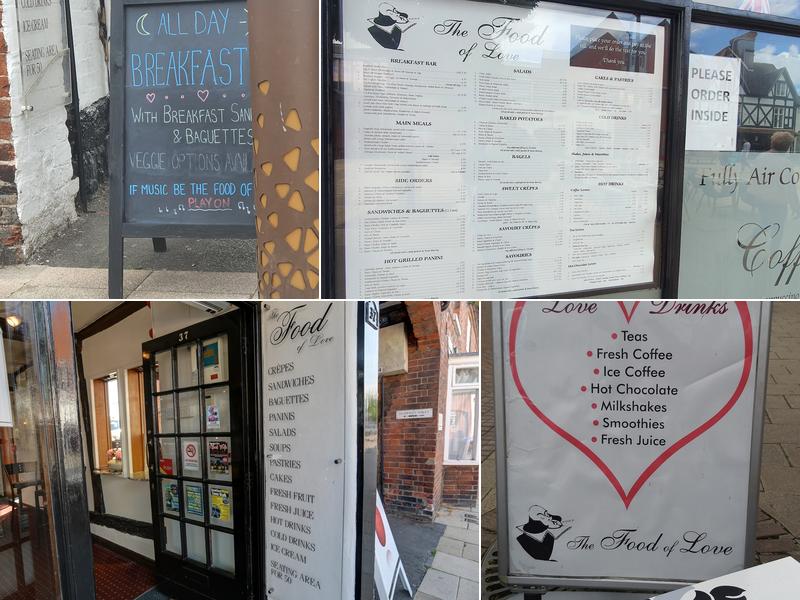 The Food Of Love. Menu