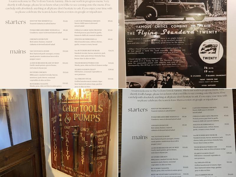 Virgins & Castle Menu