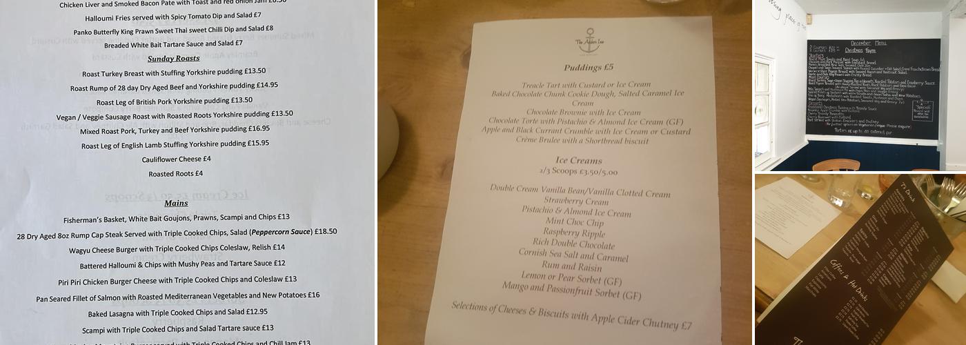 The Anchor Inn Menu