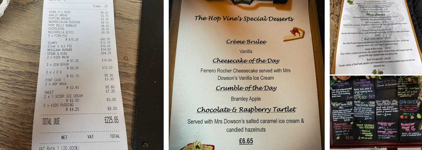 The Hop Vine Menu