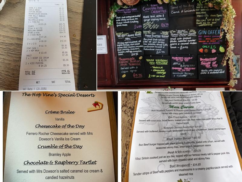 The Hop Vine Menu