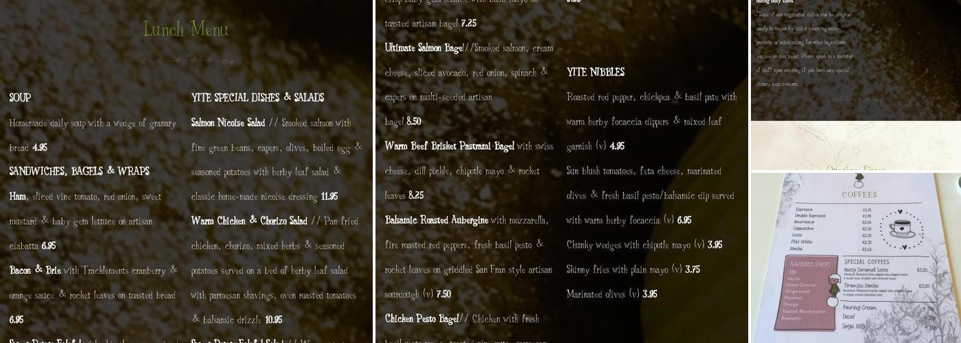 Yours Is The Earth Menu