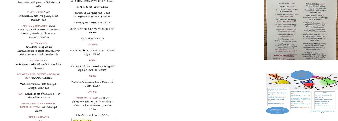 The Boathouse Brasserie Menu