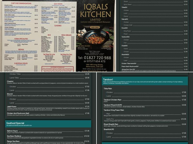 Ikbals Kitchen Menu