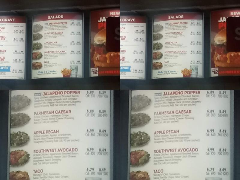 Wendy's Menu
