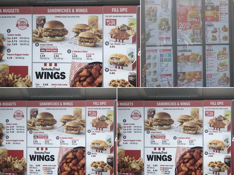 KFC Menu