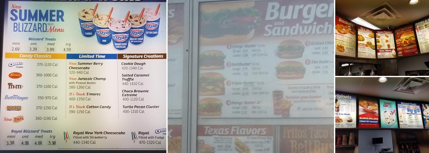 Dairy Queen Menu