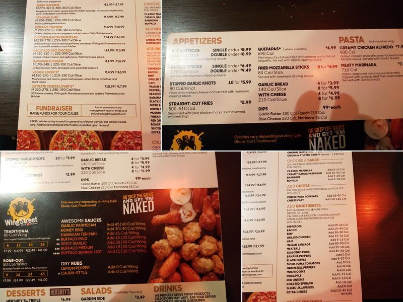 Pizza Hut Menu