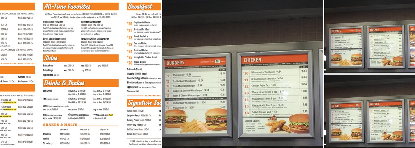 Whataburger Menu
