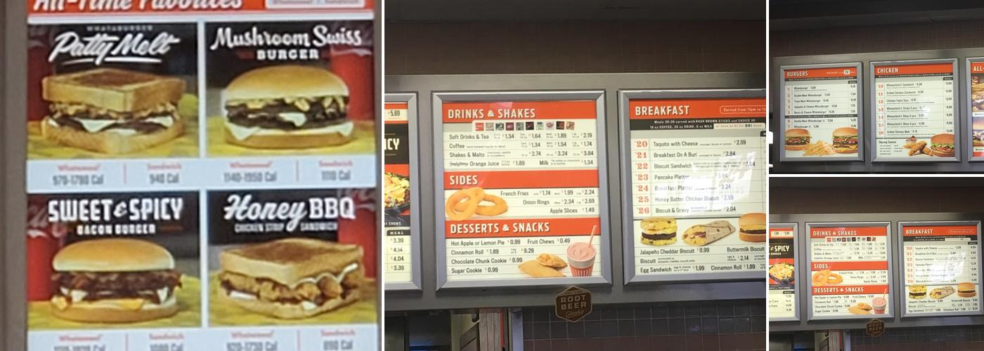 Whataburger Menu