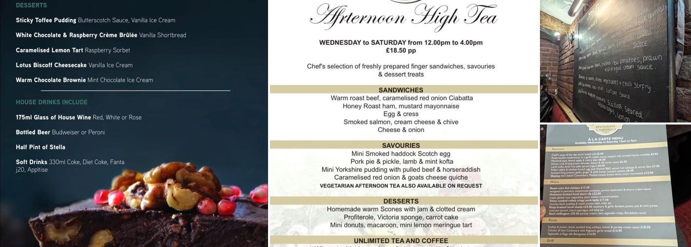 Ye Olde Toll House Menu