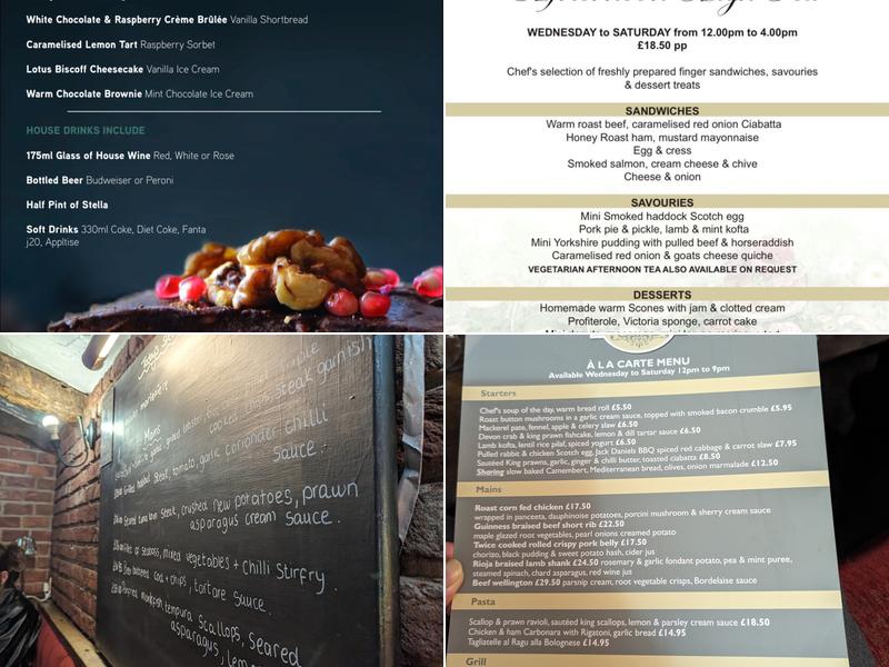 Ye Olde Toll House Menu