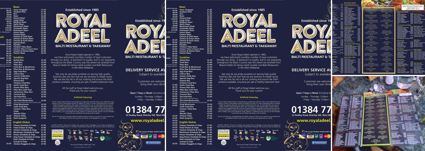 Royal Adeel Restaurant Menu