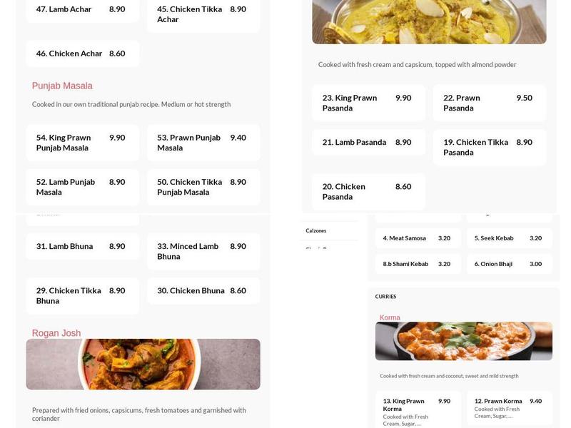 Chillys of Askern Menu