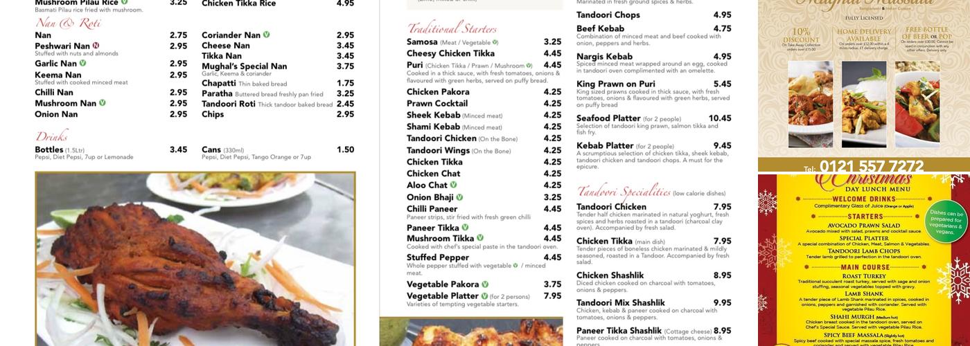 Mughal Massala Bangladeshi & Indian Cuisine Menu