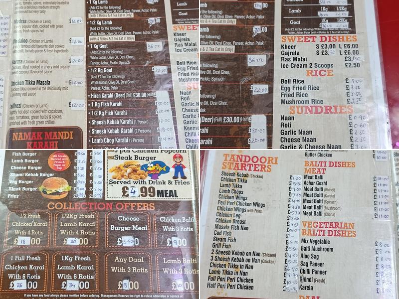 DARBAR FAMILY RESTAURANT Menu