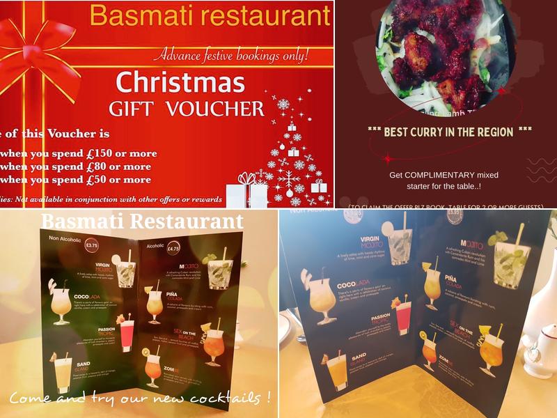 Basmati Restaurant Menu