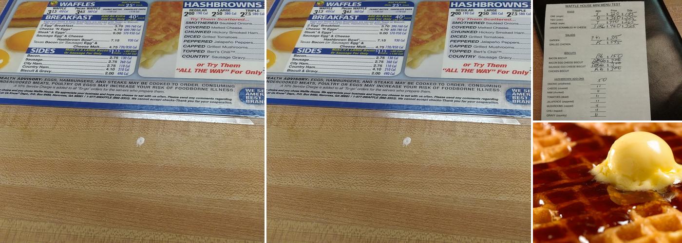 Waffle House Menu