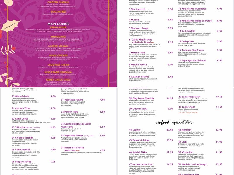 Simla Peppers Ltd Menu