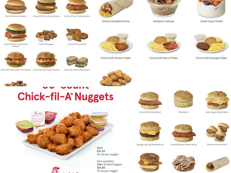 Chick-fil-A Menu