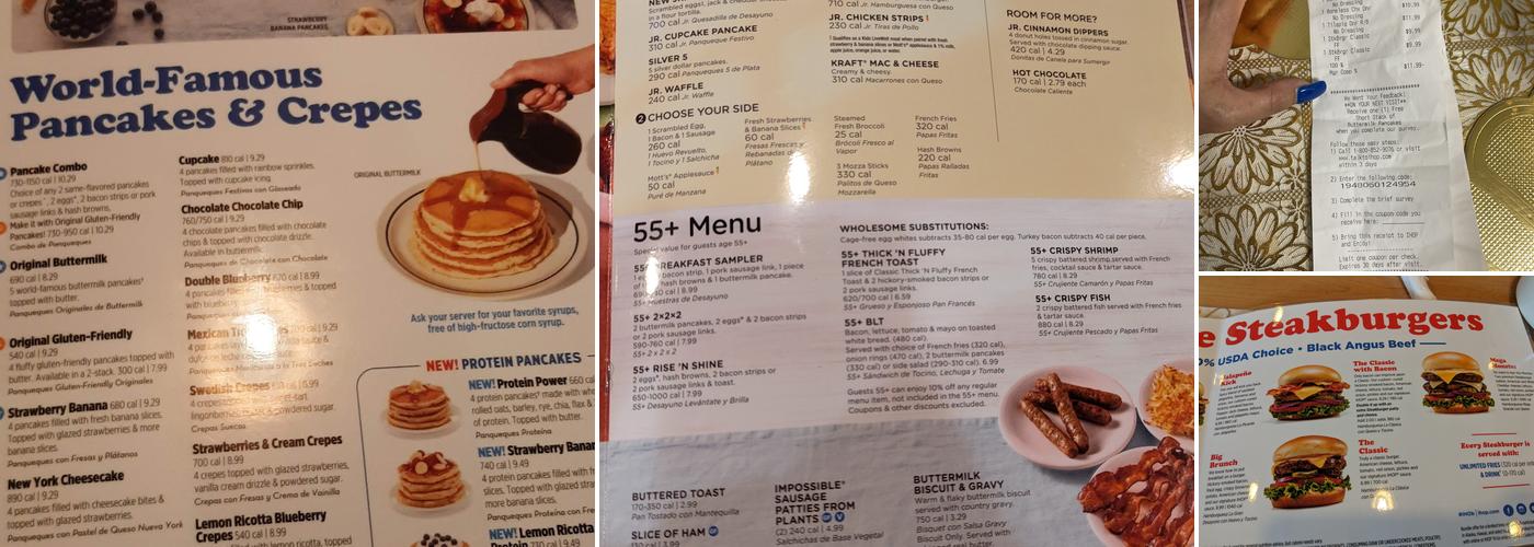 IHOP Menu