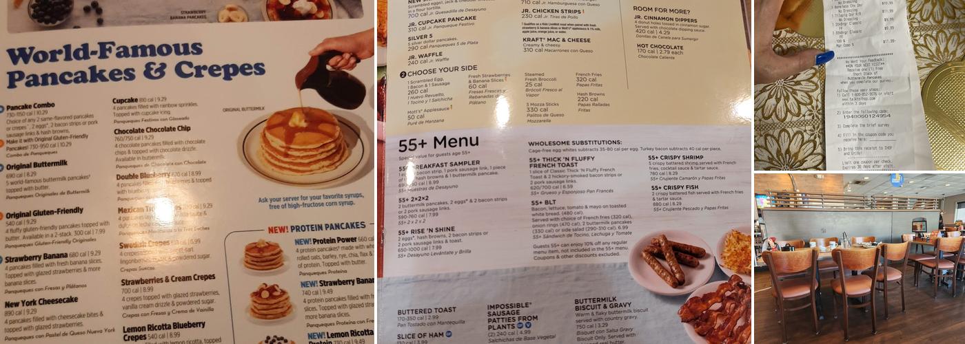 IHOP Menu