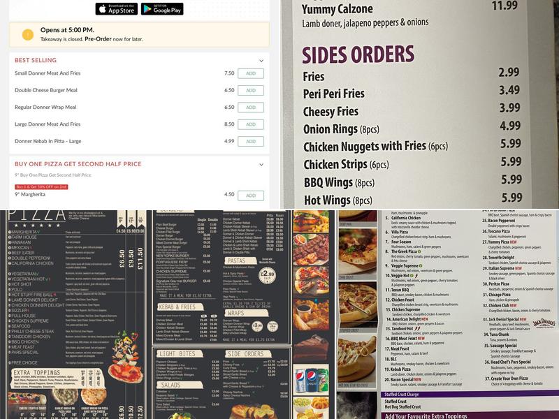 Pars Pizza & Kebab Menu