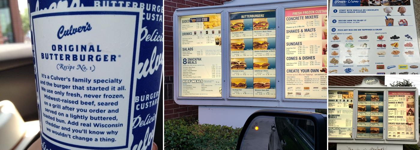 Culver’s Menu
