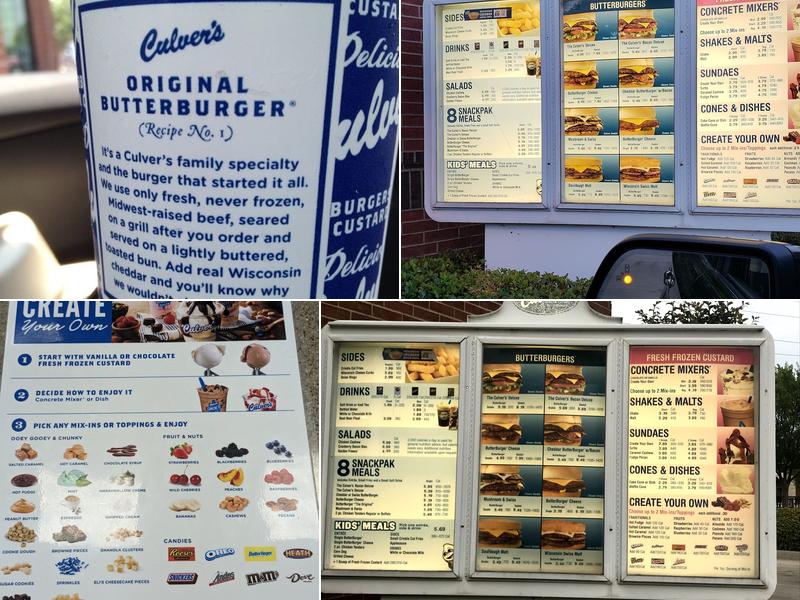 Culver’s Menu