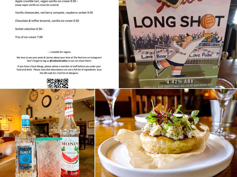 Red Lion Bradley Menu