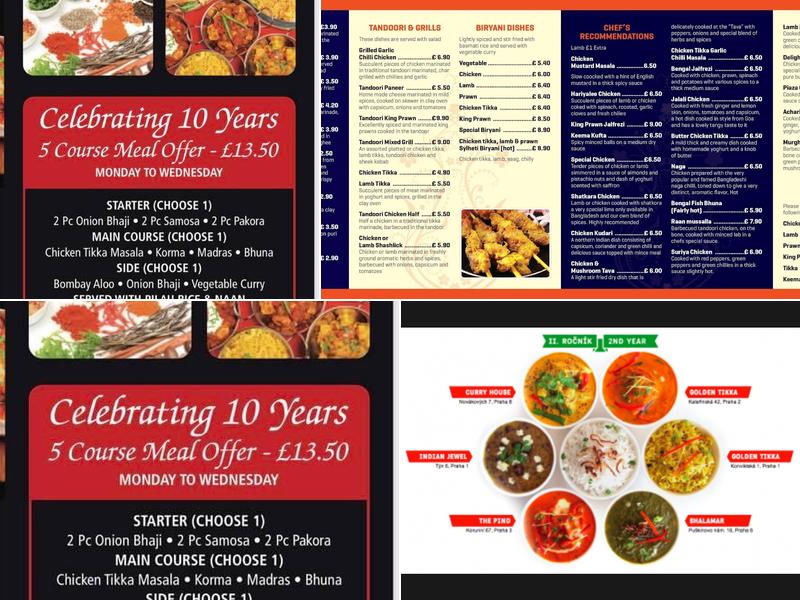 Indian Fusion Burgess Hill Menu