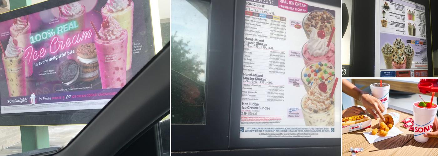 Sonic Drive-In Menu
