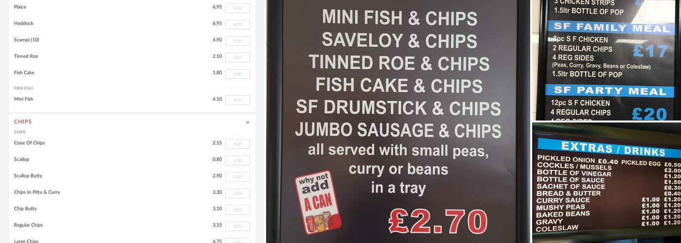 Darlaston Chippy Menu