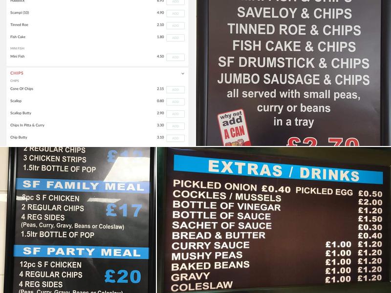 Darlaston Chippy Menu