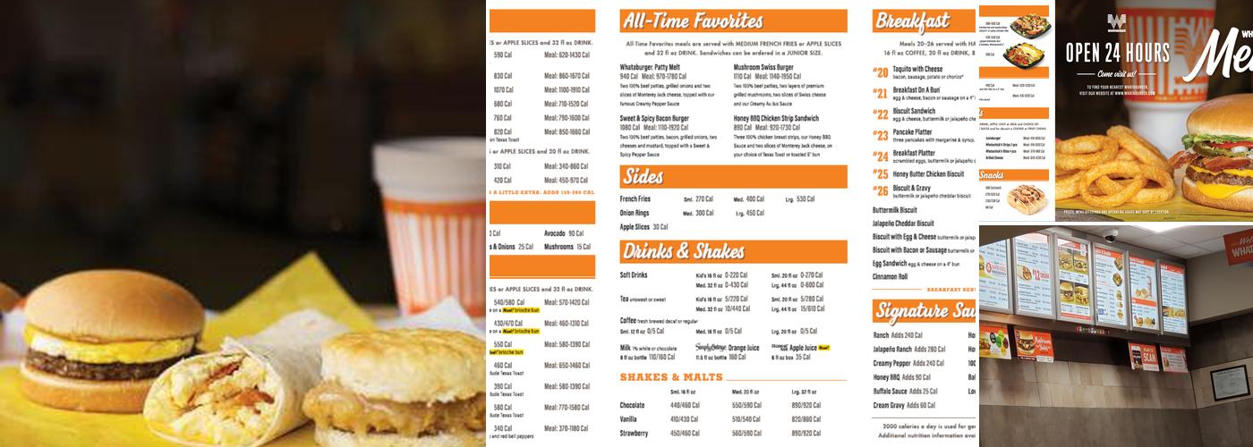 Whataburger Menu