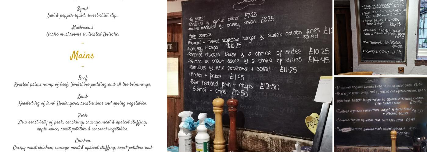 The Lamb Inn Menu