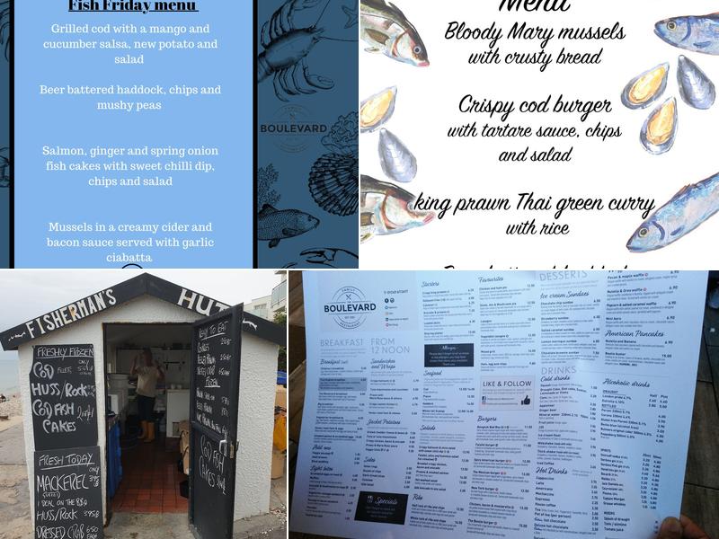 The Boulevard East Wittering Menu