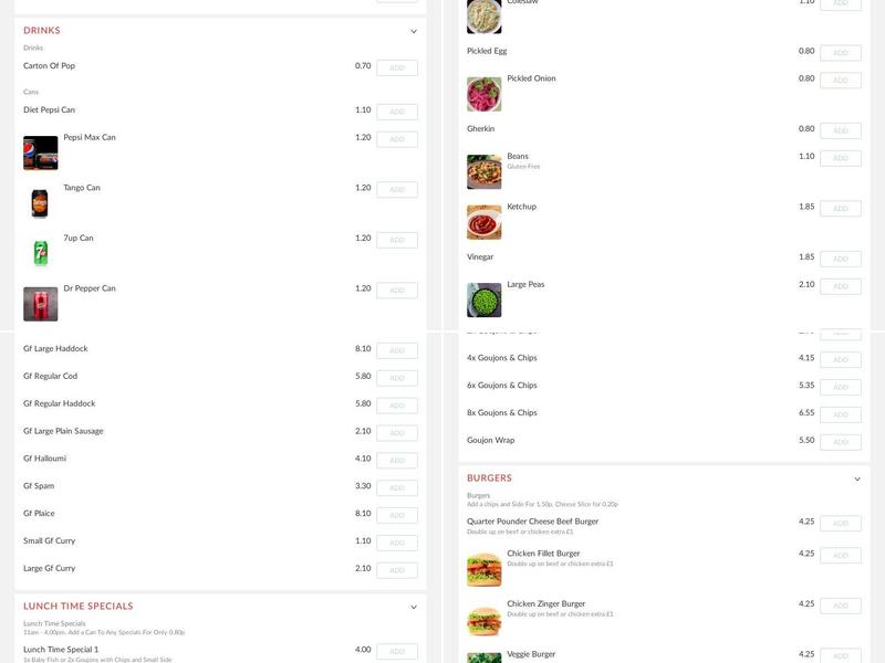 Carlton Chippy Menu